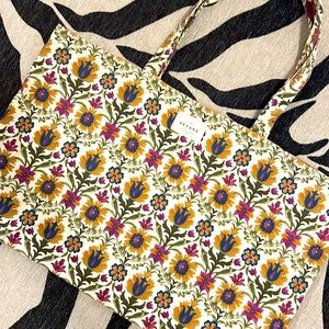 Sezane floral and paisley tote.